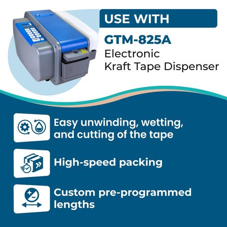 Idl Packaging 2.83 x 450' Reinforced Water-Activated Gummed Kraft Tape pack of 1 for Carton Sealing, White H-30W-1